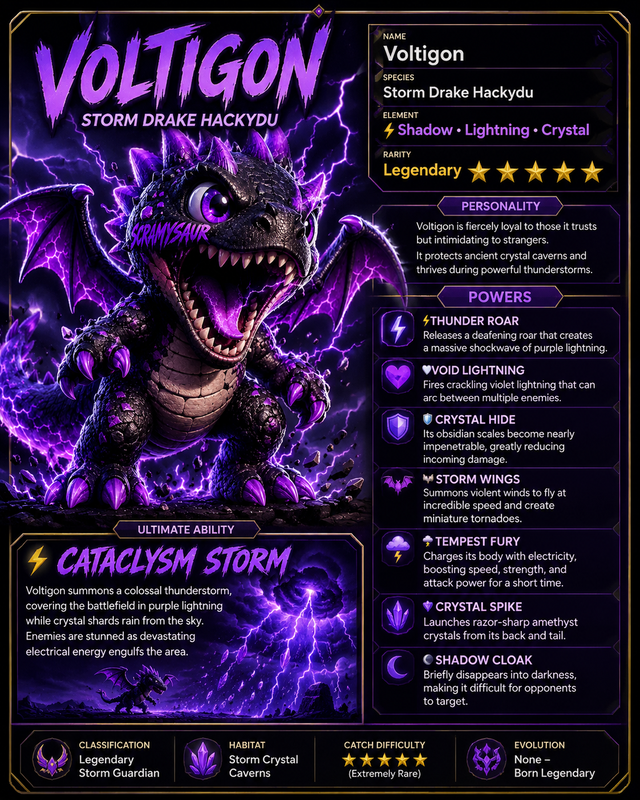 Voltigon, the Legendary Storm Drake Hackydu