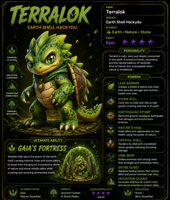 Terralok, the Epic Earth Shell Hackydu